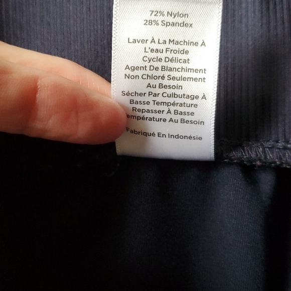 T by Talbots Navy Blue Out and About Wide Leg Sz. L Pants - Picture 7 of 16